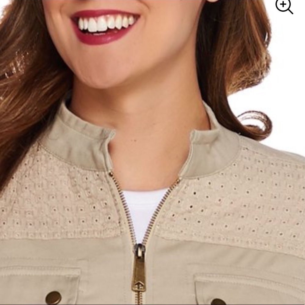 Linea women’s Anorak Jacket Eyelet Lace Medium - Picture 3 of 8